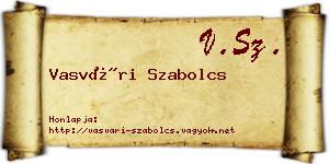 Vasvári Szabolcs névjegykártya